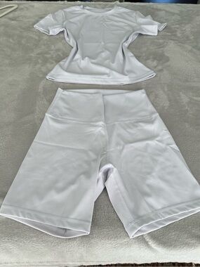 NEW, Lilac Athletic Set, Active Tee and Bike Short Set